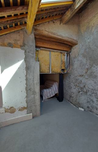 Percement entre le salon et la future chambre