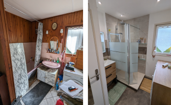 Réhabilitation salle de bain Olivet