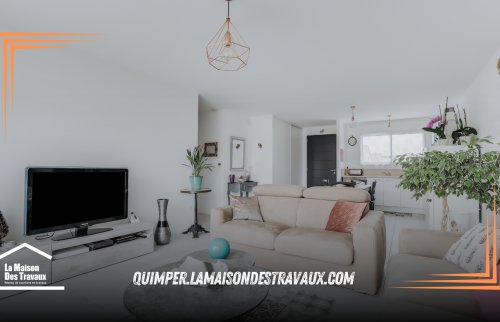 Le mur du salon remis a neufs, une rénovation réussi à l'Île-Tudy