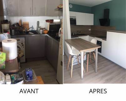 Travaux de rénovation de cuisine dans un appartement à Nantes 44