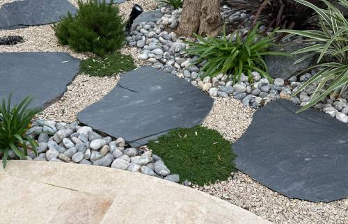 Détail de l'allée de jardin