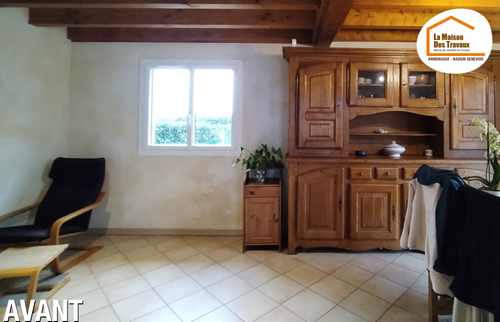 aménagement intérieur Vulbens, rénovation maison ancienne, conseil en travaux, rénovation peinture plafond, création faux plafond