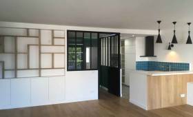 Verrière et étagères sur mesure