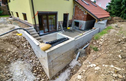 Extension de maison en travaux