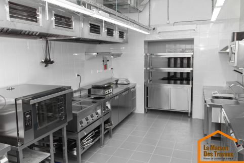 renovation de cuisine professionnelle d'un restaurant