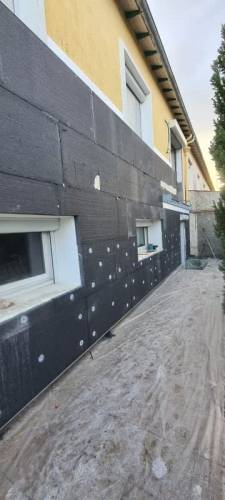 Pose d'un isolant en PSE