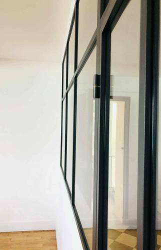 Verrière d'atelier Intra-muros à Saint-Malo avec porte 2 ouvrants