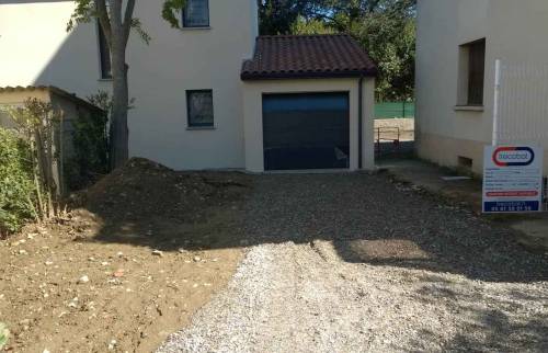 Avant et après allée de garage en béton Arras