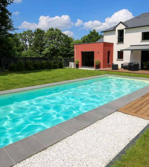 Construction de piscine enterrée en béton - Pornic 44210