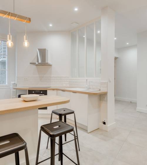 Rénovation de cuisine avec verrière 