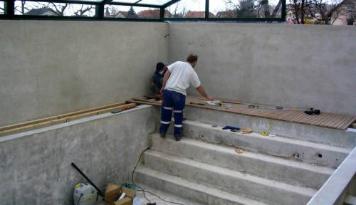 Construction de piscine en béton