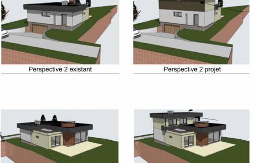 Plans du projet de surélévation (Montgeron 91230)