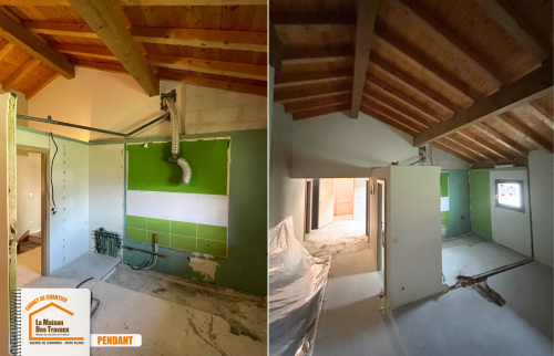 travaux salle de bain 74220, artisan rénovation salle de bain, salle d’eau moderne et pratique, douche vitrée sur mesure, optimisation espace salle d’eau, La Maison des Travaux Chamonix Mont-Blanc