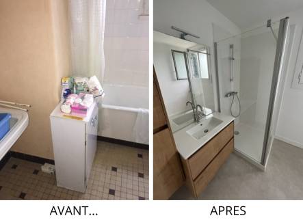 Salle de bain d'un appartement en rénovation - Nantes 44