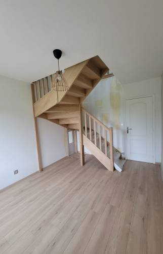 Escalier sur-mesure terminé à Bruz