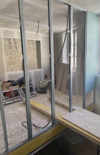 PENDANT Création des cloisons de séparation espace bureau