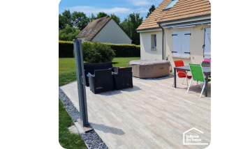 Terrasse carrelée 