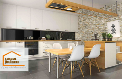 Rénovation d'un séjour-cuisine ouverte