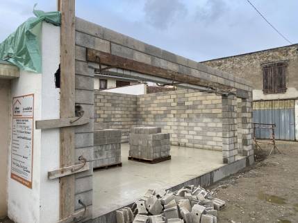 Construction de garage en maçonnerie en cours - Montauban 82000