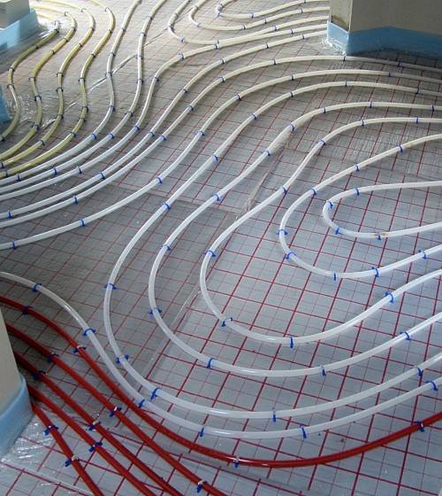 Installation de chauffage au s ol 