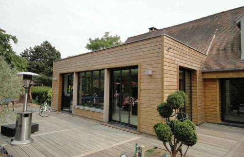 La nouvelle extension de maison en bois