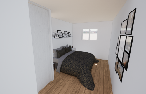 Création d'une surélévation à Rezé - plans 3D - intérieur de la surélévation