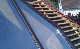 pose d'une couverture en bac acier + zinguerie