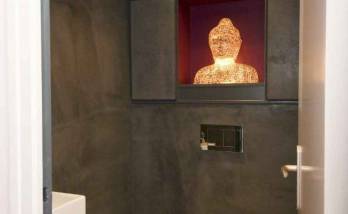 Béton ciré dans une maison à Saint-Cloud