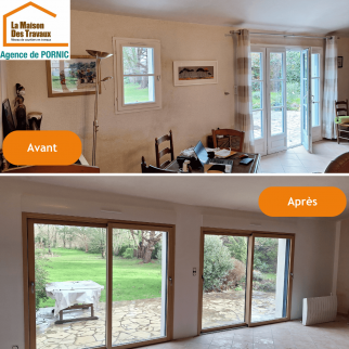 Avant-après travaux de menuiserie sur résidence secondaire - Les Moutiers-en-Retz 44760