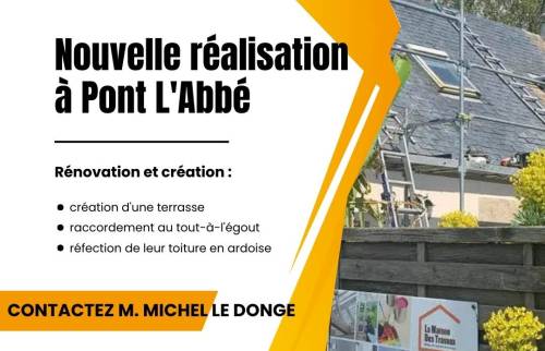 Rénovation Complète à Quimper : Tout-à-l'Égout, Terrasse et Toiture par La Maison Des Travaux