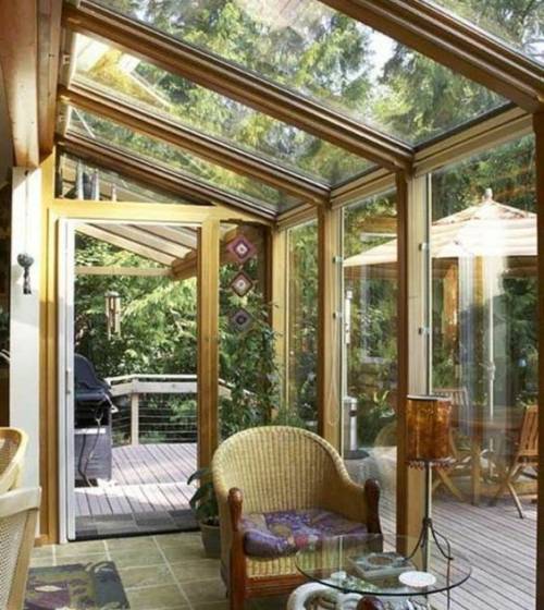 construction d'une véranda en bois