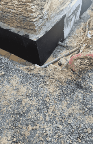Travaux d’étanchéité et de drainage des murs périphériques à Sautron 2