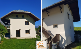La Maison des Travaux Albertville Moûtiers, rénovation énergétique Césarches, isolation thermique extérieure Savoie, ITE maison Césarches, rénovation maison Césarches