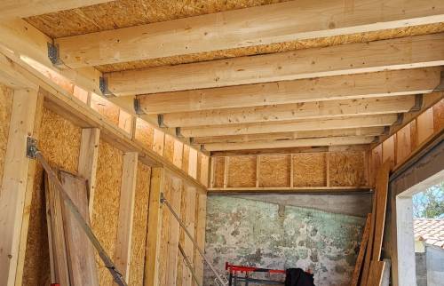 Vue de l'intérieur en OSB Murs et plafond