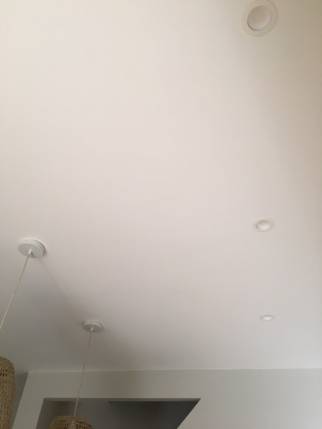 Pose d'un faux-plafond en placo avec spots encastrés - Nantes 44