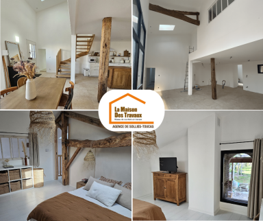Transformation de grange en maison avec création de chambres en sous-pente - Solliès-Toucas 83210