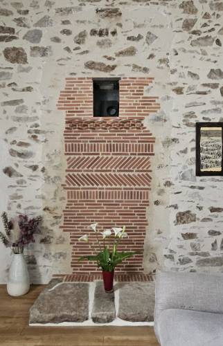 mur en briques à la chaux 