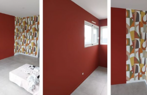 Travail de peinture en cours