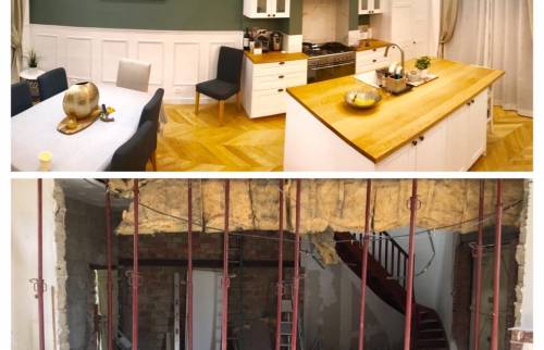 Avant Après des travaux d'une cuisine