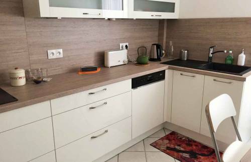 Rénovation complete d'une cuisine, Maison (Lyon Ecully), couleur terracotta