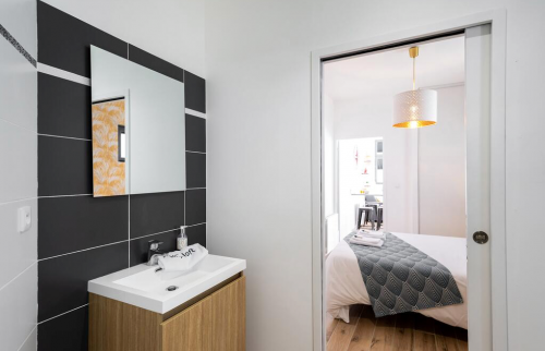 Aménagement d'un espace salle de bain dans studio - Lorient (56100)