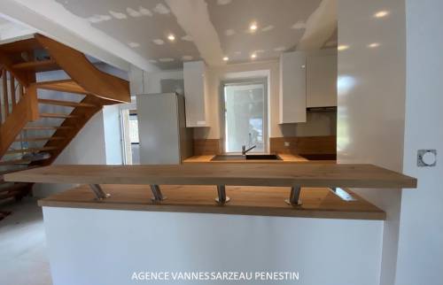 Création de cuisine ouverte La Maison des Travaux Vannes Sarzeau Pénestin