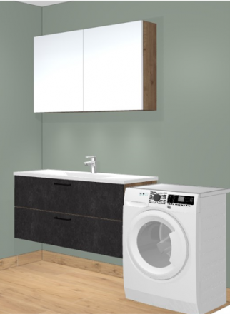 Plan 3D de la nouvelle salle de bain dans une résidence secondaire rénovée - Île d'Oléron 17