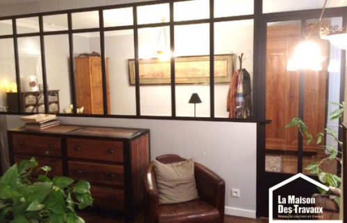 Verrière d'atelier côté bureau