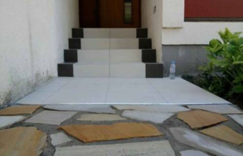 Dallage extérieur pavillon assorti mur de parement intérieur - Othis - 77280 -