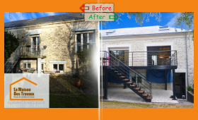 Rénovation façade et terrasse moderne proche de Marmande par Sandrine Férin, La Maison Des Travaux de Marmande.