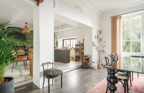 Surélévation d'une maison de 1900 pour créer une cuisine ouverte à Saint-Sébastien-sur-Loire-salon