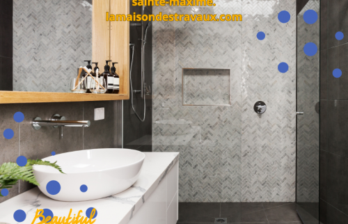 Rénovation Chic en Gris et Beige : Une Salle de Bain Réinventée à Sainte-Maxime