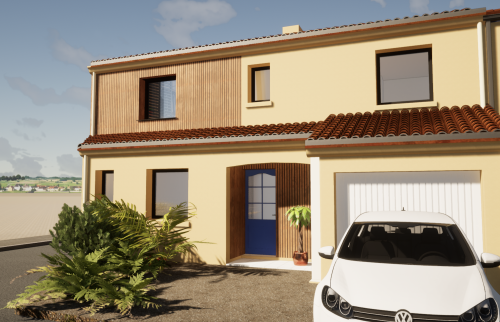 Surélévation en ossature bois à Vertou - visualisation après travaux