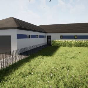 Maison toiture 4 pans avec double garage - Cécile Geiller - La Maison Des Architectes
